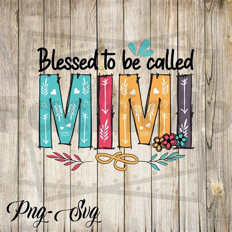 Blessed To Be Called Mimi Png Svg Vintage Mimi Design Etsy