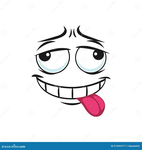 Teasing Emoticon Showing Tongue Playful Emoji Stock Vector