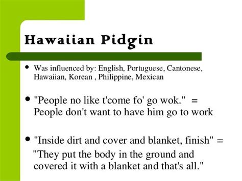 Creole And Pidgin Languages General Characteristics