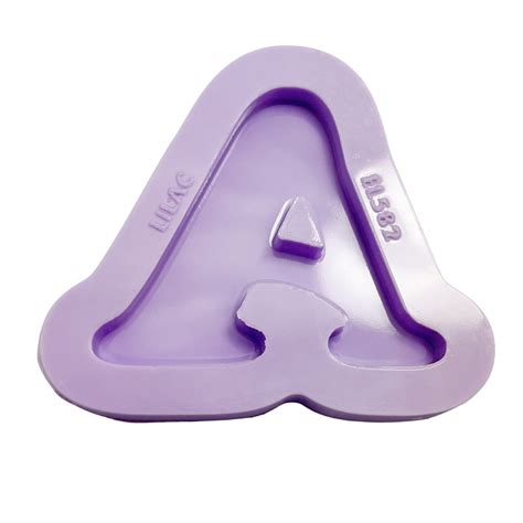 Molde De Silicone Para Resina Letra A Chunky Invertida 1 Cavidade 44 Cm Estúdio Lilac