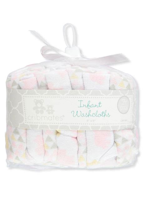 Cribmates Baby 24 Pack Terry Washcloths Pink Multi One Size