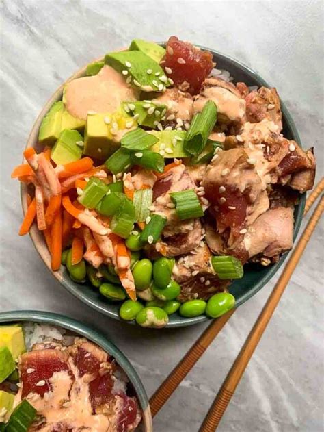 Spicy Tuna Poke Bowl Healthy Recipes Jordos World