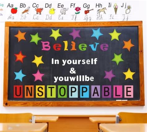 54 Pcs Believe In Yourself Bulletin Board Decorations