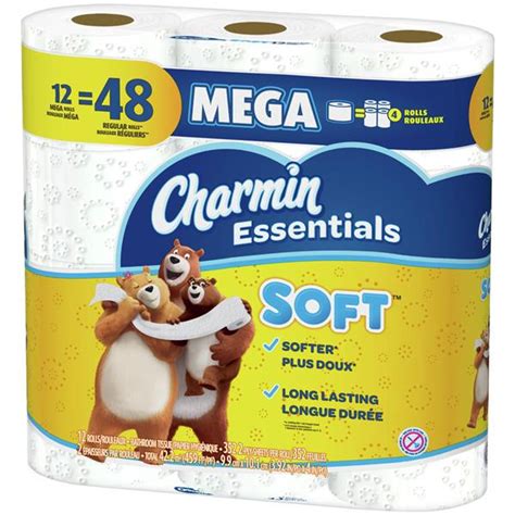 Charmin Essentials Soft Mega Rolls Toilet Paper Hy Vee Aisles Online Grocery Shopping