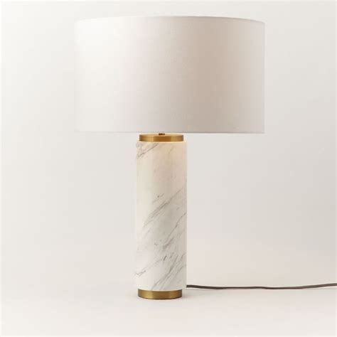 Pillar Table Lamp Marble West Elm Uk Lampen Design