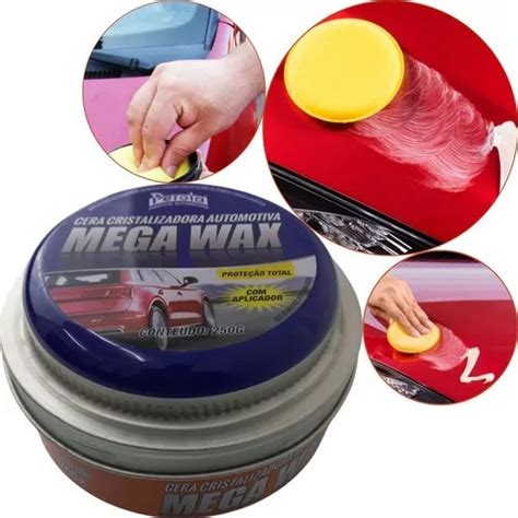 Cera Cristalizadora Automotiva Original Perola Mega Wax G