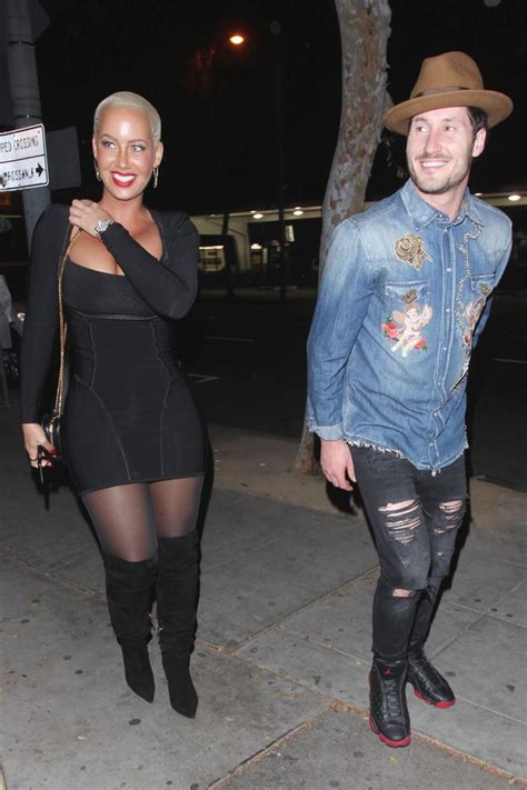 Yikes Amber Rose Nearly Suffers Wardrobe Malfunction During Date Night With Val Chmerkovskiy