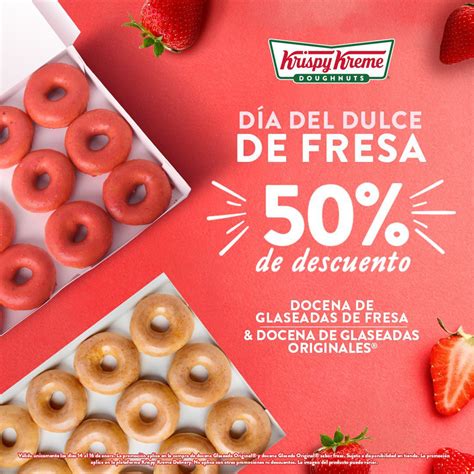 En Krispy Kreme Nueva Docena Glaseada De Fresa Y Original A Mitad De