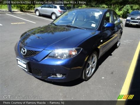 Stormy Blue Mica Mazda Mazda I Touring Sedan Beige Interior