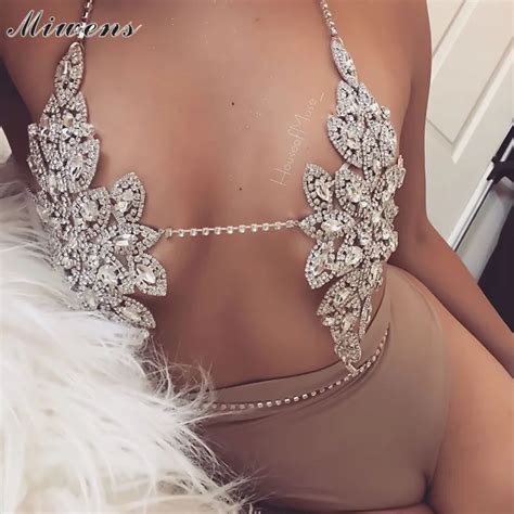 Miwens New Design Lady Crystal Bodychain Necklace Women Sexy Rhinestone