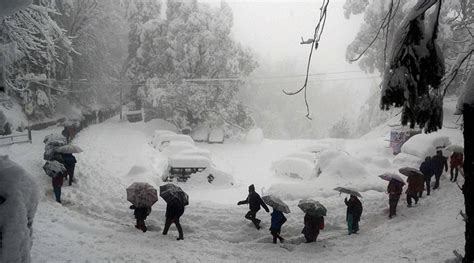 Shimla sees heavy snowfall in decades, leaves town paralysed | Shimla News - The Indian Express