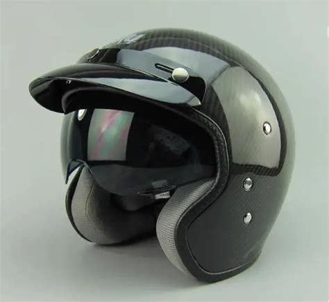 Ultra Light Motorcycle Helmet Helmet Retro Carbon Fiber Motorbike Helmet Classic Design Fast