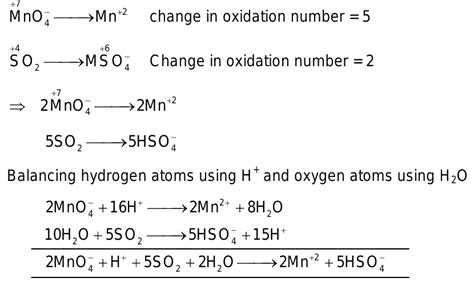 22balance The Equation By Oxidation Number Method Mno4 So2 — Mn2 Hso4