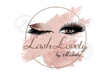 Custom Logo Lashes Logo Eyelash Logo Cosmetics Logo Rose Etsy Eyelash Logo Lashes Logo