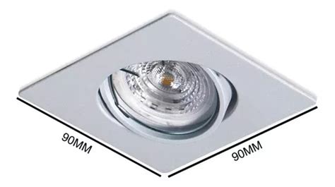 L Mpara Dicroica Led De Techo Spot Line Spot De Embutir Cuadrado Blanco