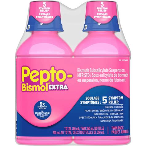 Pepto Bismol Extra Strength Liquid 350ml Fast Relief For Nausea