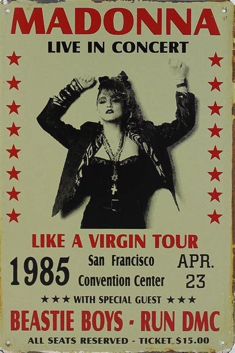 A Sign Advertising Madonna Live In Concert