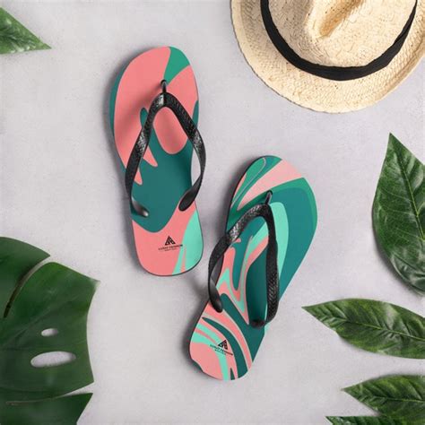 Color Printed Beach Flip Flops Relax Flip Flops Surf Etsy