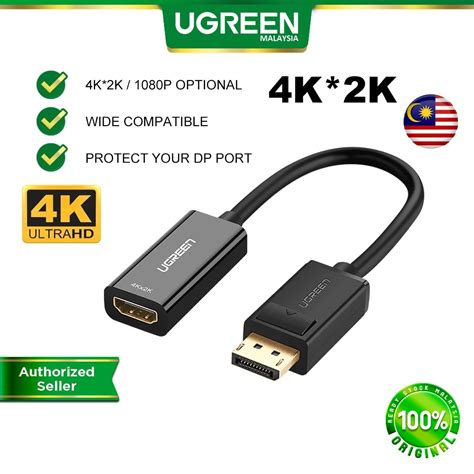 Ugreen Cm K K P Displayport Dp Male To Hdmi Female Cable