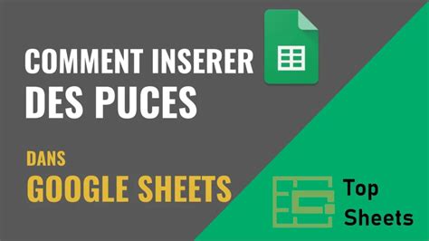 Comment insérer des puces dans Google Sheets