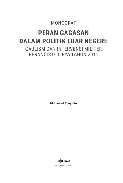 PDF Peran Gagasan Dalam Politik Luar Negeri Gaulism Dan Intervensi