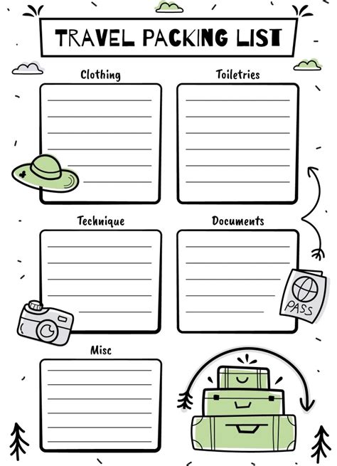 Printable Cute Packing List Template Supplier Elevate In