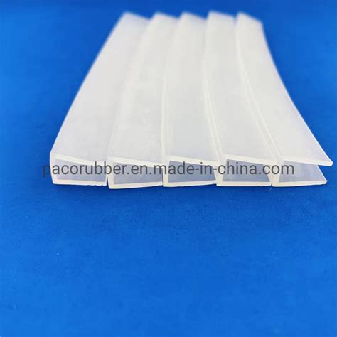 Extruded Heat Resistance U Channel Silicone Rubber Sealing Strip For