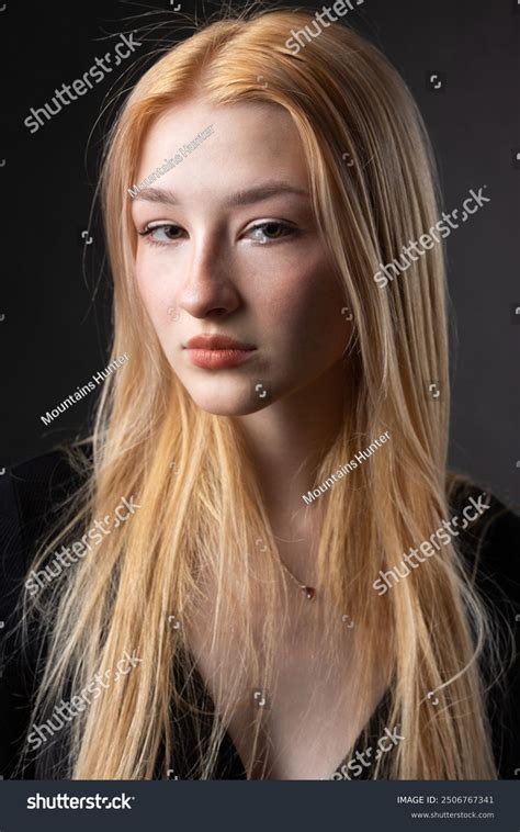 Portrait Blonde Woman Freckles Sexy Top Stock Photo Shutterstock