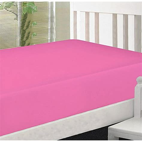 Twin Extra Long Fitted Sheet Only - Soft & Comfy 100% Cotton- By Crescent Bedding (Twin XL, Pink ...