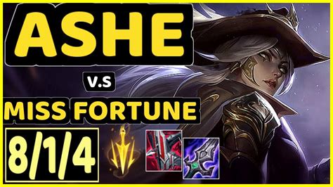 Hades Ashe Vs Miss Fortune Kda Bottom Adc Gameplay Euw