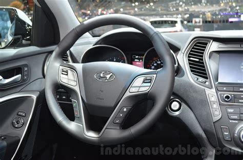 Hyundai Santa Fe Facelift Steering Wheel At Geneva Motor Show