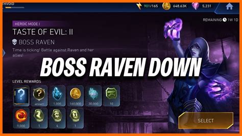 Injustice Mobile Boss Raven Down Rewards Taste Of Evil Heroic