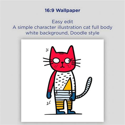 Una Ilustraci N De Personaje Simple Gato De Cuerpo Completo Fondo