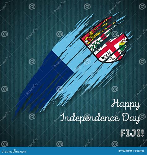 Fiji Independence Day Patriotic Design Stock Vector Illustration Of