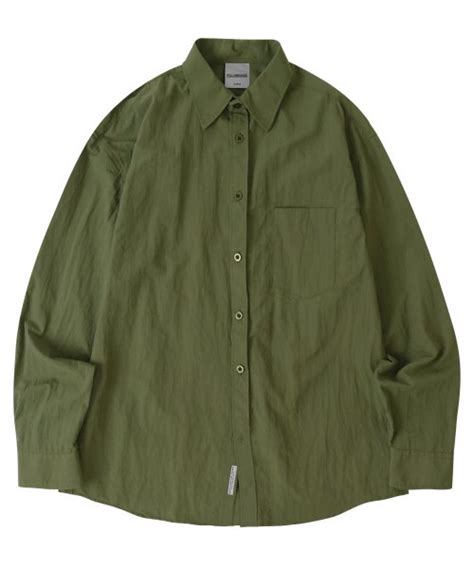 MUSINSA FILLUMINATE Loose Fit Recycled Nylon Shirt Khaki