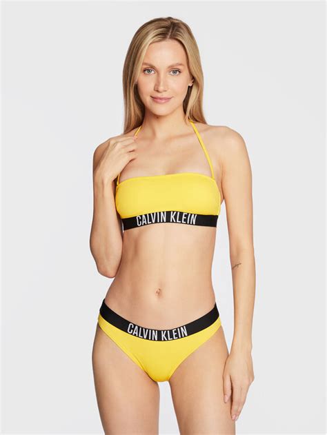 Calvin Klein Swimwear Góra od bikini Intense Power KW0KW01907 Żółty