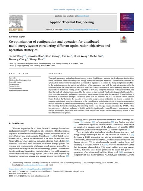 Pdf Co Optimization Of Configuration And Operation For Distributed