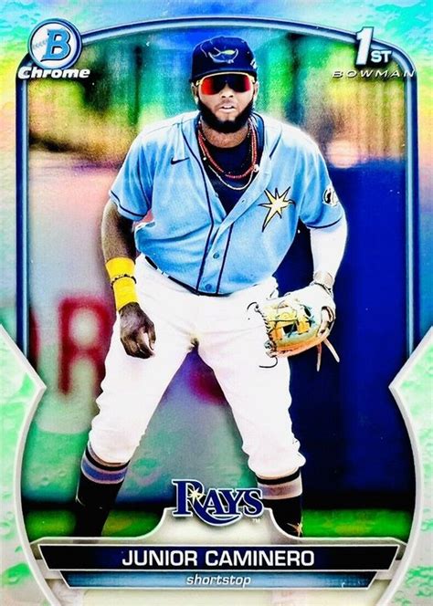 Junior Caminero 2023 Bowman BCP 61 Chrome Prospects Lunar Glow