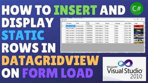 How To Add Or Insert And Display Or Show Static Rows Or Data In