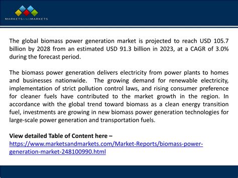 Ppt Biomass Power Generation Market To Reach 105 7 Billion By 2028 Powerpoint Presentation