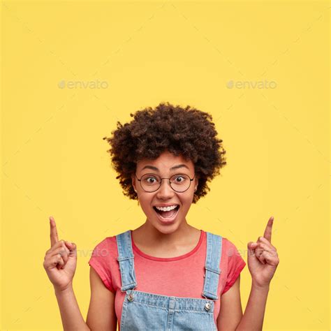 Photo Of Joyful African American Female With Positive Smile Crisp Hair