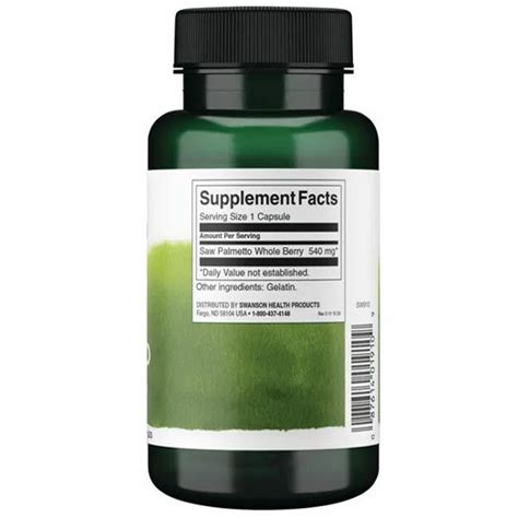 Swanson Saw Palmetto Mg Capsule Salute Della Prostata