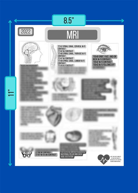 Medical Coding Mri Cpt Quick Reference Cheat Sheet Codes List Etsy