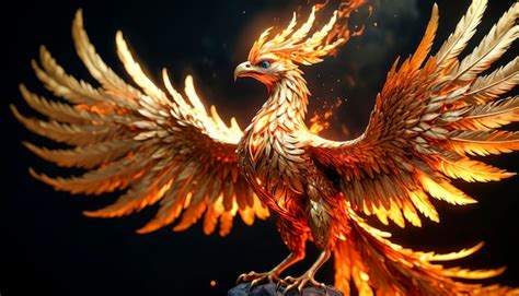 Premium Photo The Phoenix Bird Rising From The Ashes Is A Fiery