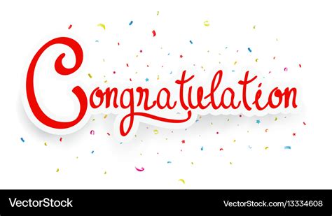 Congratulations Celebration Design Royalty Free Vector Image