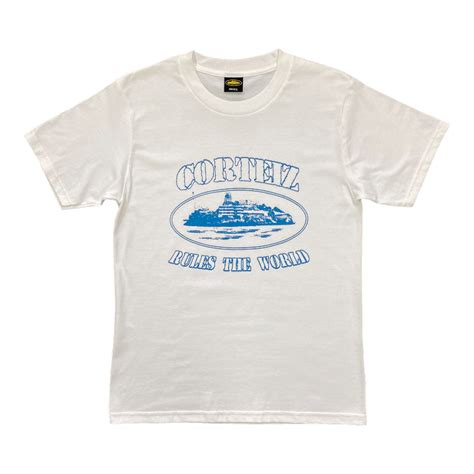 Camiseta Corteiz Logo Azul Drip Bcn