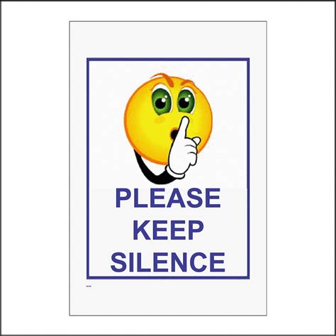 Buy Ge Bp Please Keep Silence Sign Quiet Library No Talking Speaking