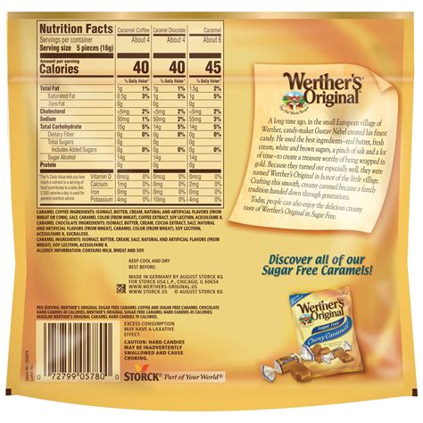 Werther's Original - Sugar Free Hard Candies - Assorted - 7.7 oz - Low ...