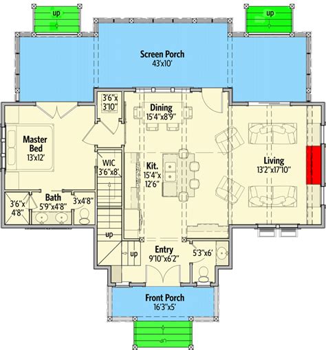 Delightful 1700 Square Foot Lake House Plan 130002lls Architectural Designs House Plans