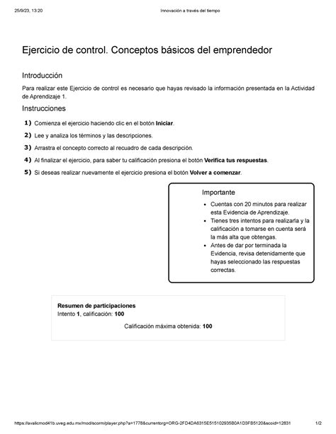 Emprendimiento V Ea Ejercicio De Control Conceptos B Sicos Del